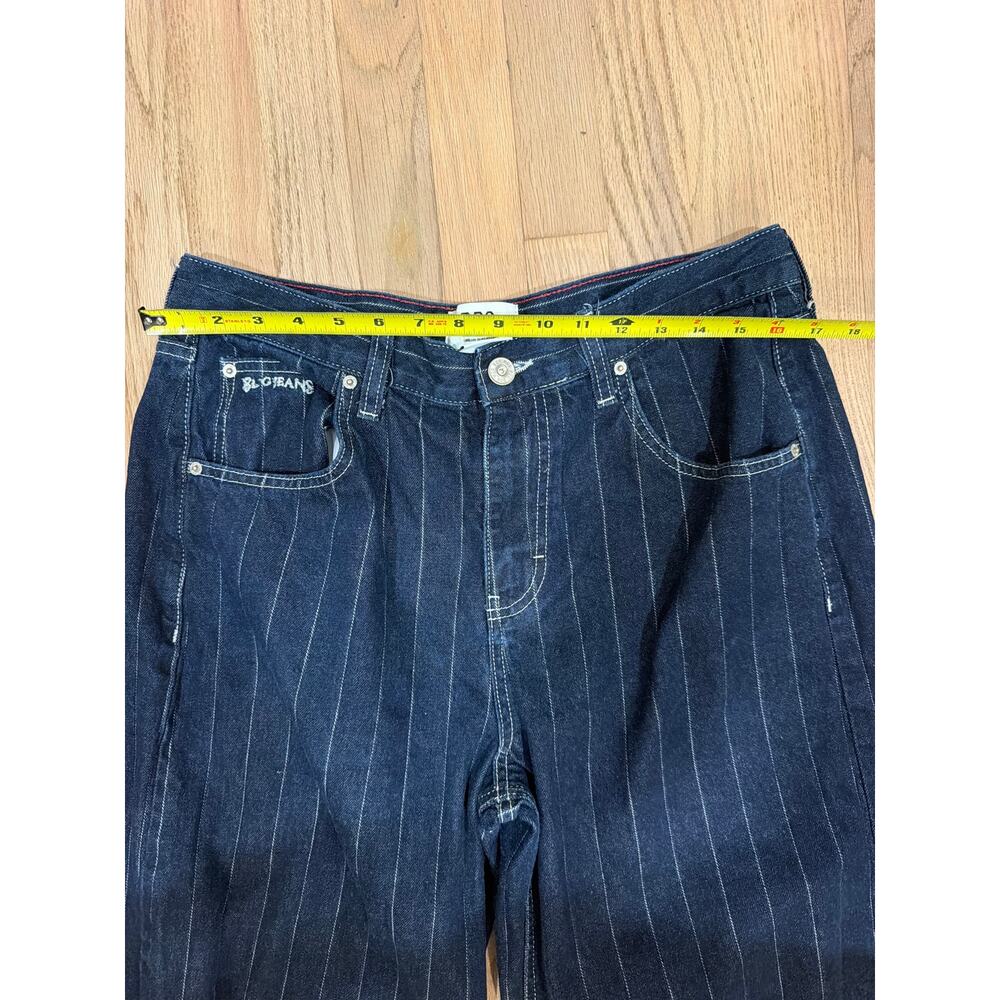 BDG Jeans Dark Indigo Pinstripe Jeans with White Stitching Y2k - Picture 6 of 7